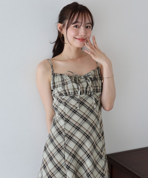 日本未入荷 UNIFREE★チェックキャミワンピース セール】チェックキャミワンピース（ワンピース）｜BLUEEAST