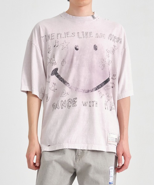 MIHARAYASUHIRO（ミハラヤスヒロ）の「【Maison MIHARA YASUHIRO/ メゾンミハラヤスヒロ】BLEACHED TEE（Tシャツ/カットソー・メンズ・ブラック/ブルー/ピンク・46/44）」の3枚目の写真