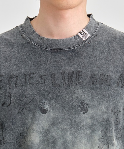 MIHARAYASUHIRO（ミハラヤスヒロ）の「【Maison MIHARA YASUHIRO/ メゾンミハラヤスヒロ】BLEACHED TEE（Tシャツ/カットソー・メンズ・ブラック/ブルー/ピンク・46/44）」の8枚目の写真