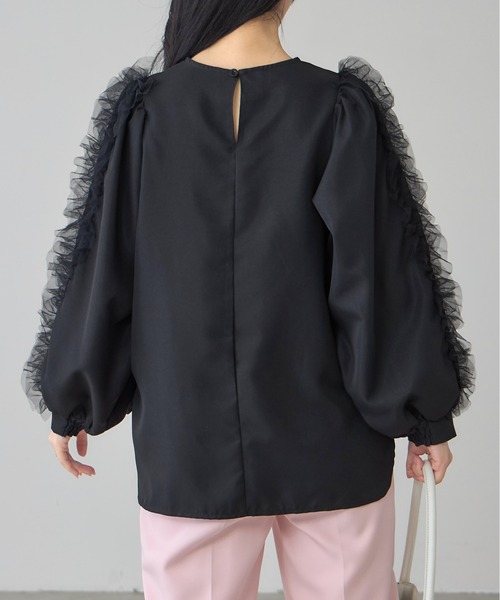 チュールスリーブ ブラウス ZOZO限定】チュールスリーブブラウス（シャツ/ブラウス