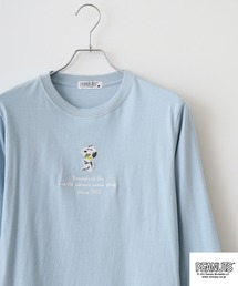 PEANUTS 刺繍&プリント長袖Tシャツ