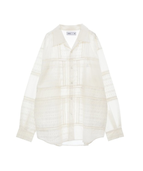 CONVERSE TOKYO(コンバーストウキョウ)の「LACE CAMBRIC PATCHWORK SHIRT(シャツ/ブラウス・レディース・ホワイト/サックスブルー/ブラック・SMALL/MEDIUM)」の16枚目の写真
