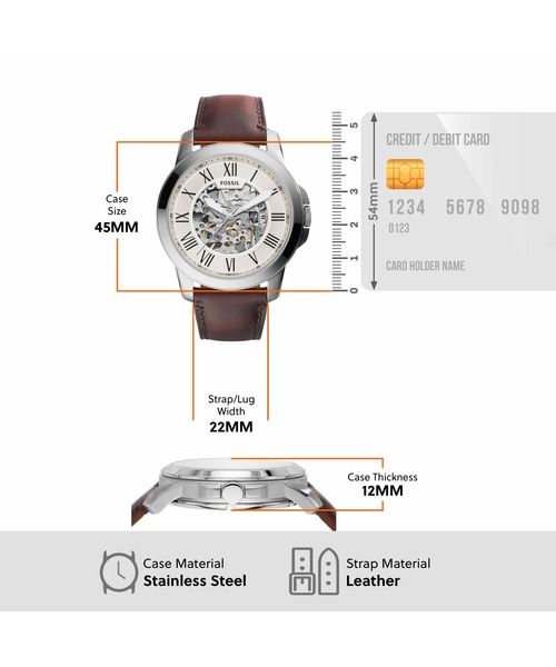 FOSSIL（フォッシル）の「フォッシル 腕時計 メンズ アナログ レザー ME3099（アナログ腕時計・メンズ・シルバー系その他・FREE）」の17枚目の写真