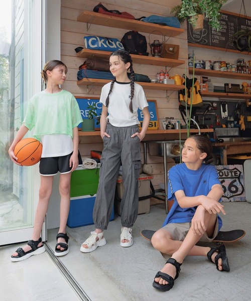 GLOBAL WORK（グローバルワーク）の「FILAコラボ/ドロスト半袖/310286（Tシャツ/カットソー・キッズ・ブラック/ホワイト・130cm/140cm/150cm/160cm）」の20枚目の写真