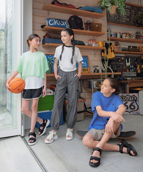 GLOBAL WORK（グローバルワーク）の「FILAコラボ/ドロスト半袖/310286（Tシャツ/カットソー・キッズ・ブラック/ホワイト・130cm/140cm/150cm/160cm）」の21枚目の写真