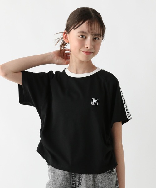 GLOBAL WORK（グローバルワーク）の「FILAコラボ/ドロスト半袖/310286（Tシャツ/カットソー・キッズ・ブラック/ホワイト・130cm/140cm/150cm/160cm）」の8枚目の写真