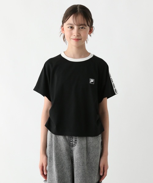 GLOBAL WORK（グローバルワーク）の「FILAコラボ/ドロスト半袖/310286（Tシャツ/カットソー・キッズ・ブラック/ホワイト・130cm/140cm/150cm/160cm）」の11枚目の写真