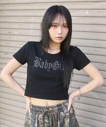 WEGO/【25年春夏新作】ラインストーンチビリブT