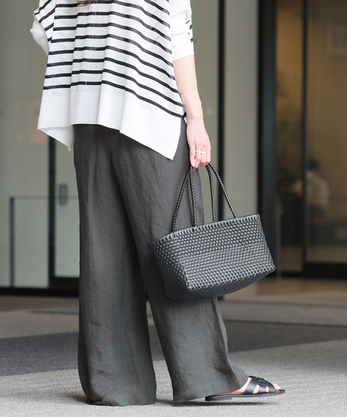 JOURNAL STANDARD relume（ジャーナルスタンダード　レリューム）の「《追加》手洗い可 / No.14フレンチリネンワイドイージー（その他パンツ・レディース・チャコールグレー/ライトグレー・36/38）」の9枚目の写真