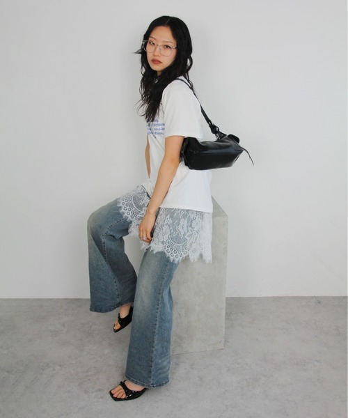 IMARI(イマリ)の「【 IMARI / イマリ 】 シアー レース レイヤード スカート(スカート・レディース・ホワイト/ブラック・FREE)」の5枚目の写真