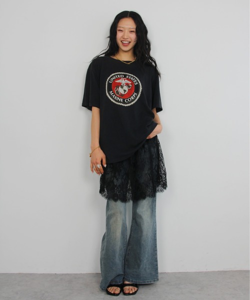 IMARI(イマリ)の「【 IMARI / イマリ 】 シアー レース レイヤード スカート(スカート・レディース・ホワイト/ブラック・FREE)」の9枚目の写真