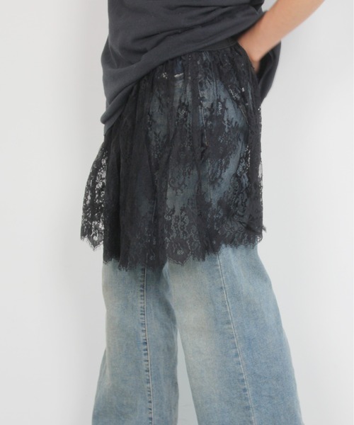 IMARI(イマリ)の「【 IMARI / イマリ 】 シアー レース レイヤード スカート(スカート・レディース・ホワイト/ブラック・FREE)」の14枚目の写真