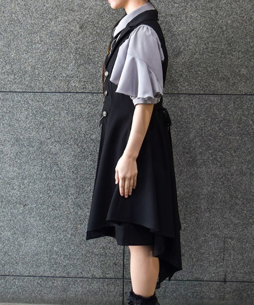 axes 燕尾デザインロングベスト　黒　Ｍサイズ axes femme POETIQUE（アクシーズファムポエティック）の「燕尾