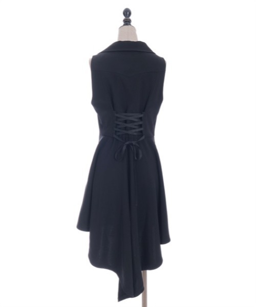 中古 POETIQUE 燕尾デザインロングベスト ブラック 燕尾デザインロングベスト | POETIQUE | axes femme online shop