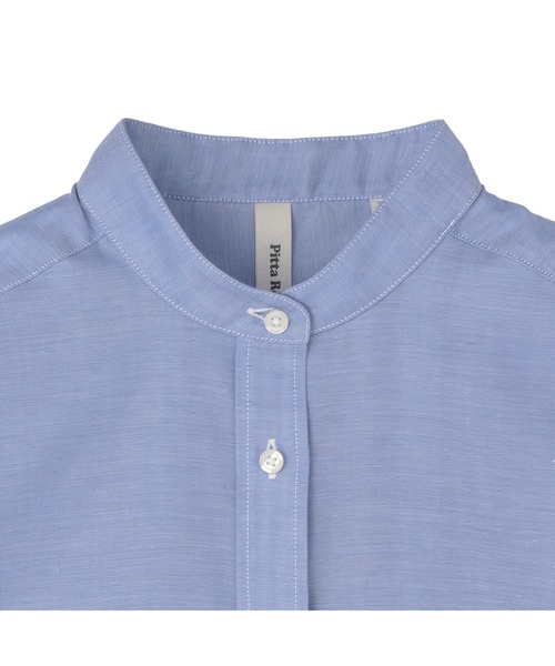 TOKYO SHIRTS(トウキョウシャツ)の「【Pitta Re:)】ふわっとガーゼシャツ 七分袖 綿100% レディースカジュアルシャツ(シャツ/ブラウス・レディース・ブルー・LL/S/L/M)」の3枚目の写真