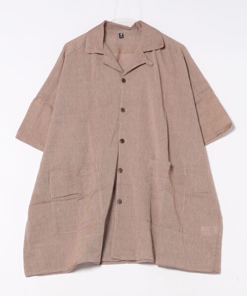 チャイハネ(チャイハネ)の「【チャイハネ】スプーネMEN'S開襟シャツ(シャツ/ブラウス・メンズ・ブルー/ブラック/ホワイト/キャメル・FREE)」の1枚目の写真