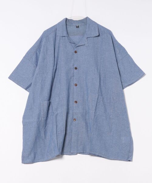 チャイハネ(チャイハネ)の「【チャイハネ】スプーネMEN'S開襟シャツ(シャツ/ブラウス・メンズ・ブルー/ブラック/ホワイト/キャメル・FREE)」の4枚目の写真