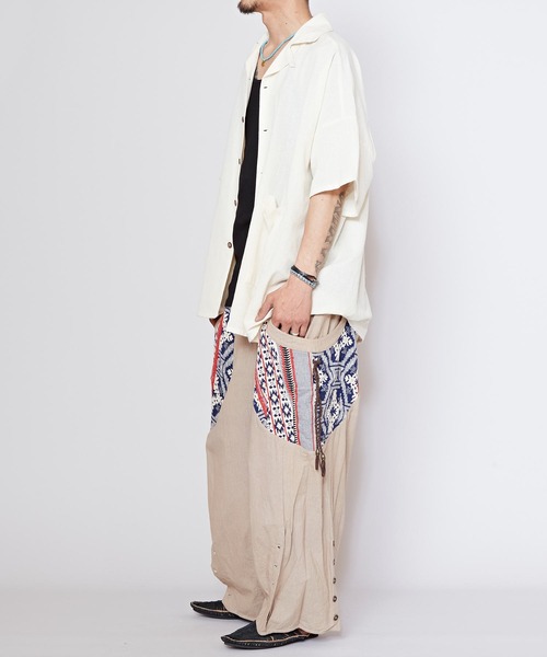 チャイハネ(チャイハネ)の「【チャイハネ】スプーネMEN'S開襟シャツ(シャツ/ブラウス・メンズ・ブルー/ブラック/ホワイト/キャメル・FREE)」の6枚目の写真