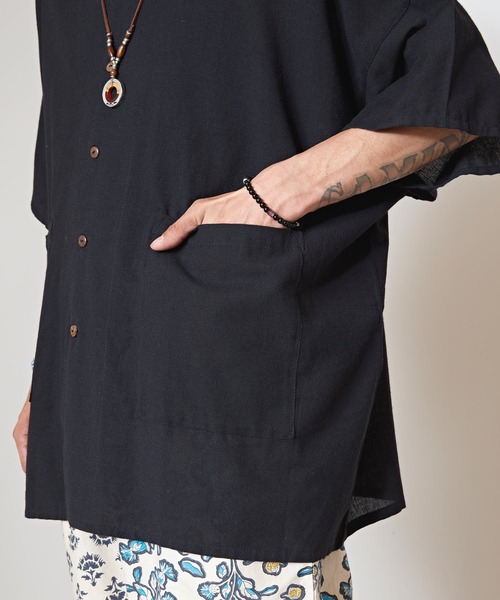 チャイハネ(チャイハネ)の「【チャイハネ】スプーネMEN'S開襟シャツ(シャツ/ブラウス・メンズ・ブルー/ブラック/ホワイト/キャメル・FREE)」の7枚目の写真