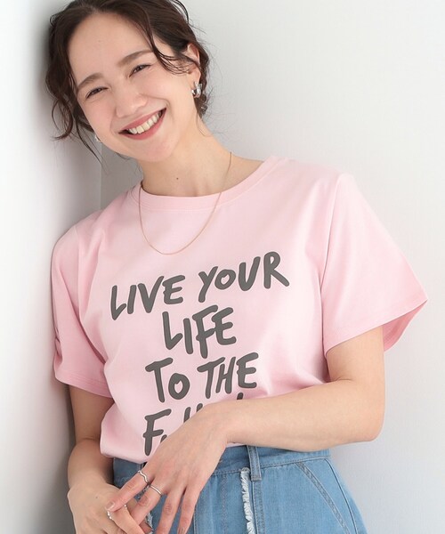 Cutie Blonde（キューティーブロンド）の「【洗える/S-LL】選べる4柄 プリントアソート ベーシックTシャツ（Tシャツ/カットソー・レディース・チャコール/ブラック系3/ホワイト系4/ピンク系7/ホワイト系1/ブラック系1・01/02/03/04）」の6枚目の写真