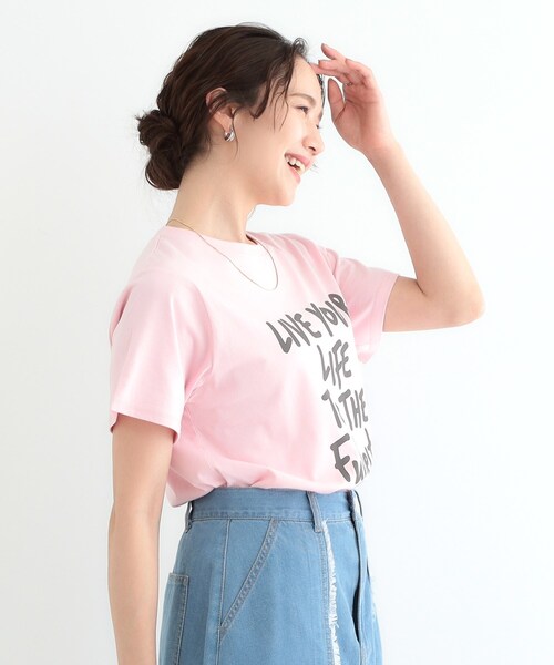 Cutie Blonde（キューティーブロンド）の「【洗える/S-LL】選べる4柄 プリントアソート ベーシックTシャツ（Tシャツ/カットソー・レディース・チャコール/ブラック系3/ホワイト系4/ピンク系7/ホワイト系1/ブラック系1・01/02/03/04）」の18枚目の写真