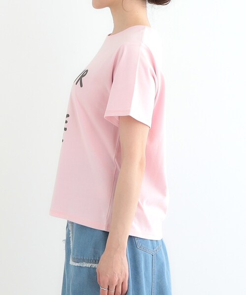 Cutie Blonde（キューティーブロンド）の「【洗える/S-LL】選べる4柄 プリントアソート ベーシックTシャツ（Tシャツ/カットソー・レディース・チャコール/ブラック系3/ホワイト系4/ピンク系7/ホワイト系1/ブラック系1・01/02/03/04）」の7枚目の写真