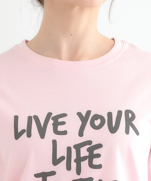 Cutie Blonde（キューティーブロンド）の「【洗える/S-LL】選べる4柄 プリントアソート ベーシックTシャツ（Tシャツ/カットソー・レディース・チャコール/ブラック系3/ホワイト系4/ピンク系7/ホワイト系1/ブラック系1・01/02/03/04）」の9枚目の写真