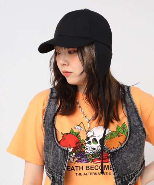 RNA（アールエヌエー）の「E5107 イヤーフラップキャップ（キャップ・レディース・カモフラージュ/ライトブルー/ブラック・FREE）」の4枚目の写真