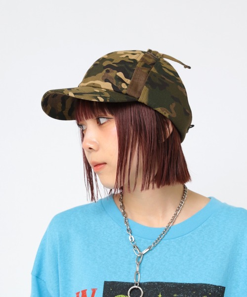 RNA（アールエヌエー）の「E5107 イヤーフラップキャップ（キャップ・レディース・カモフラージュ/ライトブルー/ブラック・FREE）」の9枚目の写真