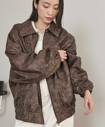 miette | ムラ染めフェイクレザーブルゾン(ブルゾン)