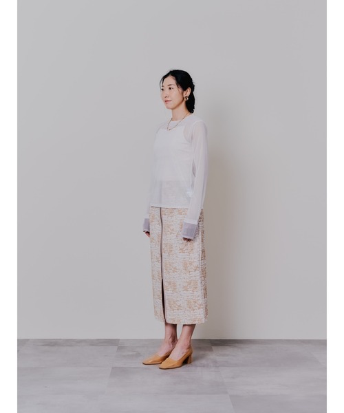 DOLLUPOOPS(ドールアップウップス)の「パイピングジャガードタイトスカート(スカート・レディース・ブラック/ベージュ・38)」の5枚目の写真