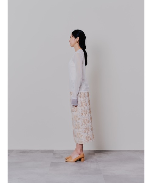 DOLLUPOOPS(ドールアップウップス)の「パイピングジャガードタイトスカート(スカート・レディース・ブラック/ベージュ・38)」の6枚目の写真