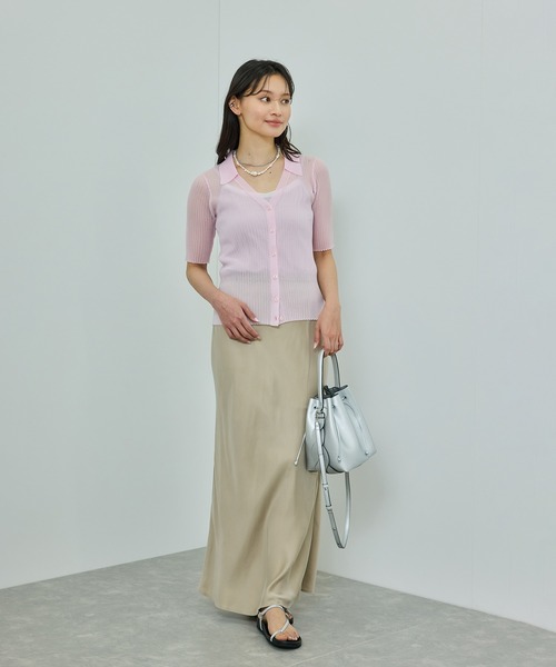 ROPE'（ロペ）の「【WEB・一部店舗限定】フィブリルサテンマーメイドスカート【セットアップ対応】/洗える（スカート・レディース・ベージュ系その他/チャコールグレー・36/38/40）」の22枚目の写真