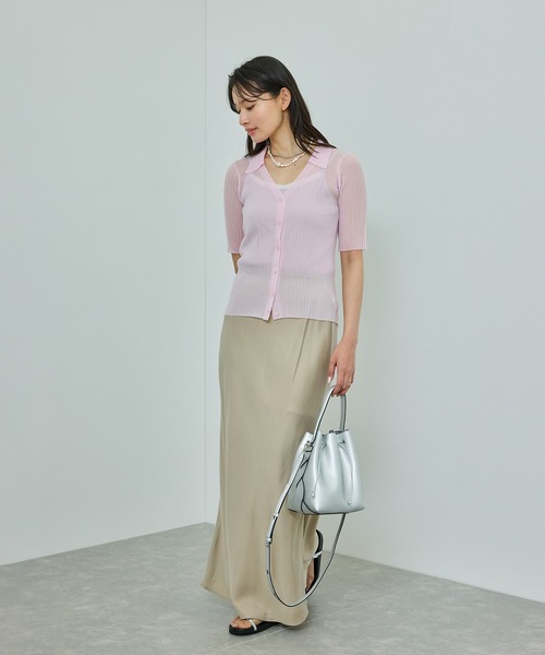 ROPE'（ロペ）の「【WEB・一部店舗限定】フィブリルサテンマーメイドスカート【セットアップ対応】/洗える（スカート・レディース・ベージュ系その他/チャコールグレー・36/38/40）」の21枚目の写真