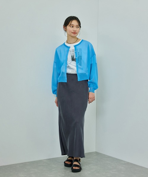 ROPE'（ロペ）の「【WEB・一部店舗限定】フィブリルサテンマーメイドスカート【セットアップ対応】/洗える（スカート・レディース・ベージュ系その他/チャコールグレー・36/38/40）」の18枚目の写真