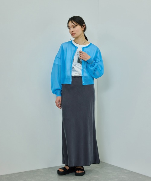 ROPE'（ロペ）の「【WEB・一部店舗限定】フィブリルサテンマーメイドスカート【セットアップ対応】/洗える（スカート・レディース・ベージュ系その他/チャコールグレー・36/38/40）」の17枚目の写真