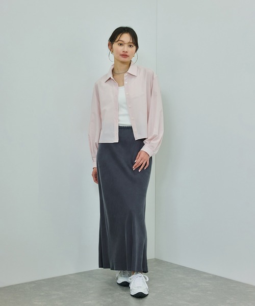 ROPE'（ロペ）の「【WEB・一部店舗限定】フィブリルサテンマーメイドスカート【セットアップ対応】/洗える（スカート・レディース・ベージュ系その他/チャコールグレー・36/38/40）」の15枚目の写真