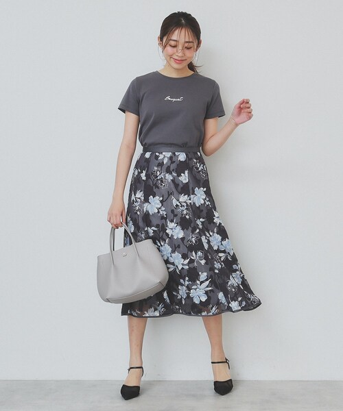 ワンポイントロゴ刺繍Tシャツ【UV/接触冷感/洗濯機洗い可】（T