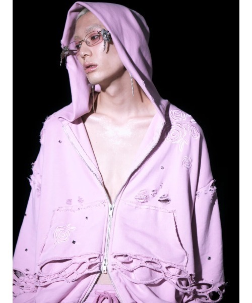 neith. Rose Crush Hoodie Pink
