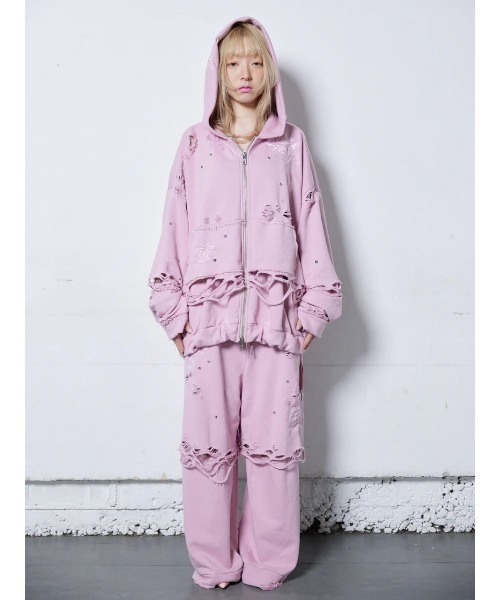 【試着のみ】 neith Rose Crush Hoodie パーカー neith. Rose Crush Hoodie Pink