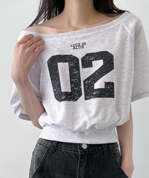 ボートネック オフショルダー 2way 半袖 Tシャツ