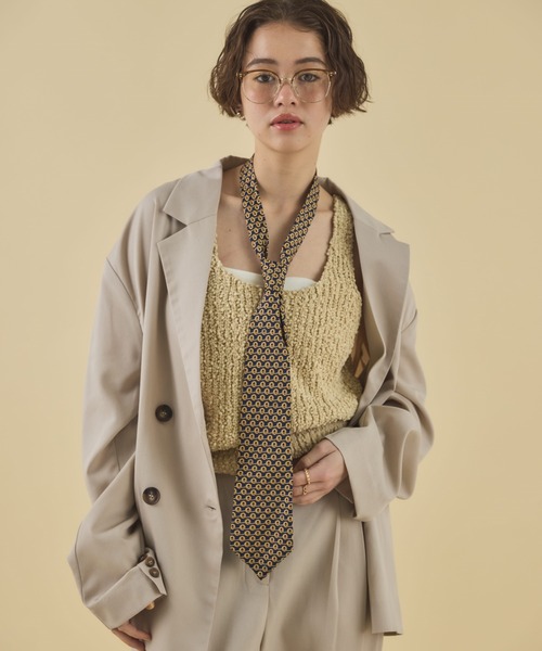 MIRROR STOKE(ミラーストーク)の「【ZOZO限定】OVER TAILORED JACKET(テーラードジャケット・レディース・ブラウン/アイボリー・MEDIUM)」の13枚目の写真