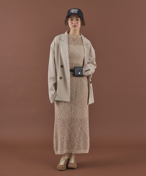 MIRROR STOKE(ミラーストーク)の「【ZOZO限定】OVER TAILORED JACKET(テーラードジャケット・レディース・ブラウン/アイボリー・MEDIUM)」の21枚目の写真