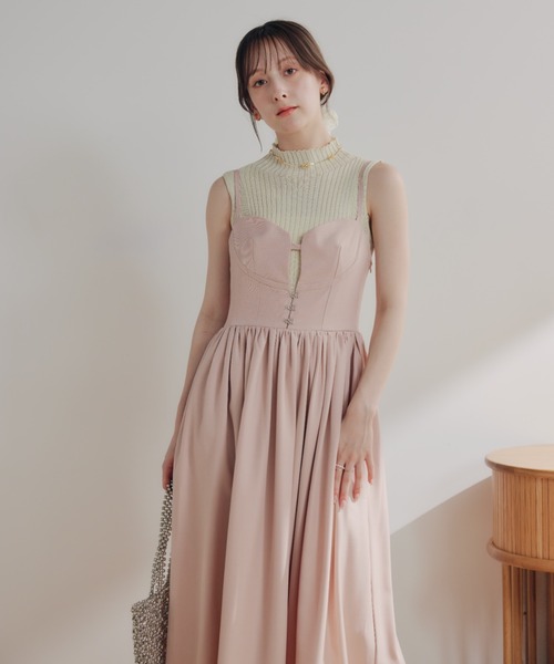 ECREL（エクレール）の「フロントホックビスチェキャミワンピース（ワンピース・レディース・グレー/ライトピンク・FREE）」の19枚目の写真