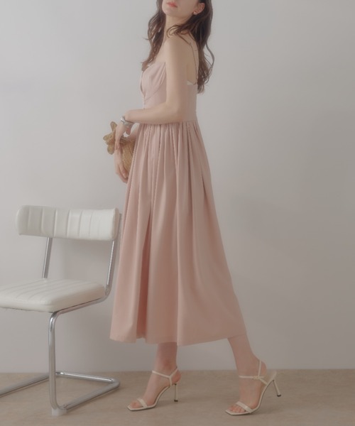 ECREL（エクレール）の「フロントホックビスチェキャミワンピース（ワンピース・レディース・グレー/ライトピンク・FREE）」の10枚目の写真