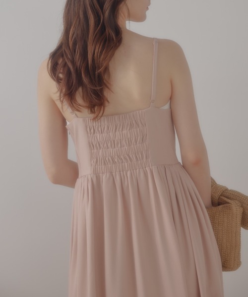 ECREL（エクレール）の「フロントホックビスチェキャミワンピース（ワンピース・レディース・グレー/ライトピンク・FREE）」の12枚目の写真