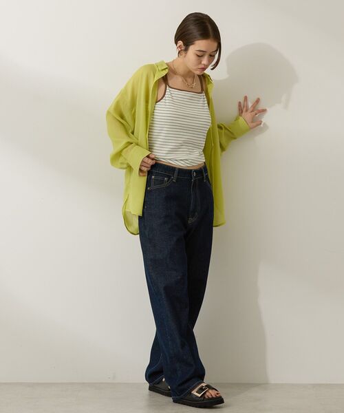 AMERICAN HOLIC(アメリカンホリック)の「カップ付きバッククロスボーダーキャミソール(キャミソール・レディース・ブルー/ブラック/ブラウン・M/L)」の8枚目の写真