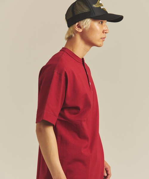 Healthknit(ヘルスニット)の「Healthknit MAX WEIGHT JERSEY HENLEY NECK S/S TEE(Tシャツ/カットソー・メンズ・マルーン/マスタード/ターコイズブルー系/ネイビー/ブラック/ホワイト・M/L/XL)」の11枚目の写真
