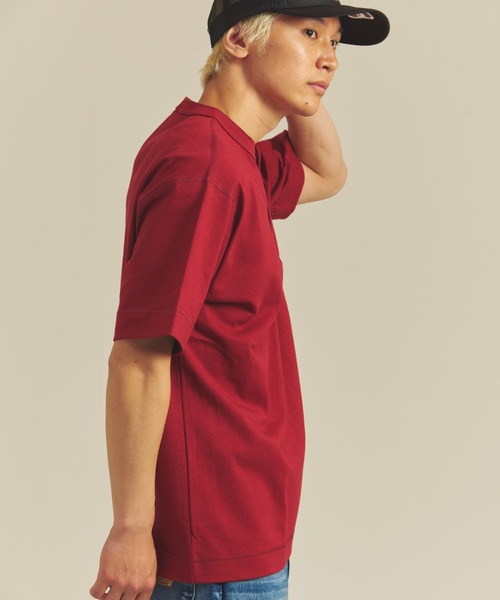 Healthknit(ヘルスニット)の「Healthknit MAX WEIGHT JERSEY HENLEY NECK S/S TEE(Tシャツ/カットソー・メンズ・マルーン/マスタード/ターコイズブルー系/ネイビー/ブラック/ホワイト・M/L/XL)」の12枚目の写真