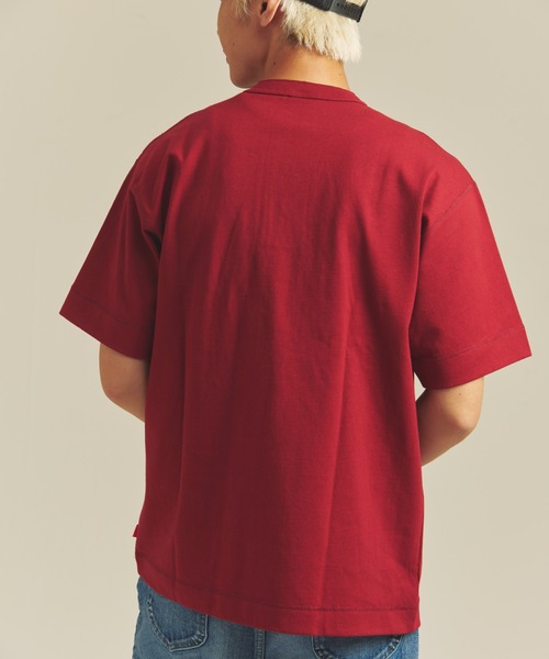 Healthknit(ヘルスニット)の「Healthknit MAX WEIGHT JERSEY HENLEY NECK S/S TEE(Tシャツ/カットソー・メンズ・マルーン/マスタード/ターコイズブルー系/ネイビー/ブラック/ホワイト・M/L/XL)」の15枚目の写真